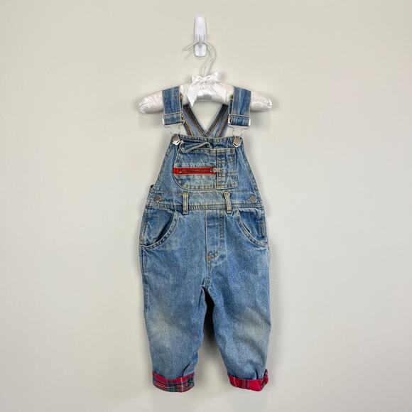 Vintage Hopscotch Blue Jean Overalls 12 Months - Picture 1 of 9